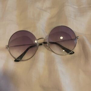 Perverse Purple tinted oversized round ombré sunglasses
